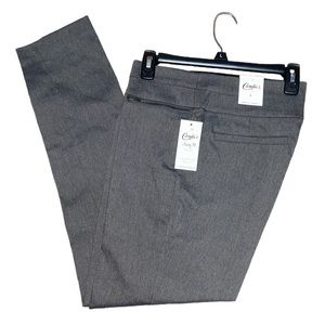 Candie's Audrey Fit Pull On Heather Grey Pants with Faux Zipper Pocket Size L